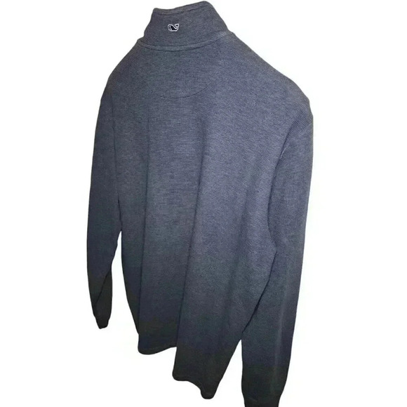 Vineyard Vines L Mens Performance Blue Quarter Zip Pockets - Picture 6 of 12